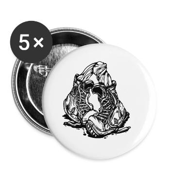 Sports Boots - Buttons small 1''/25 mm (5-pack) - white - Front
