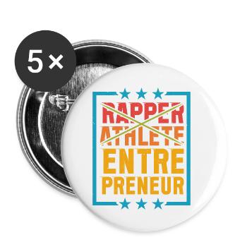 Rapper Athlete Entrepreneur 56 - Buttons klein 25 mm (5er Pack) - Weiß - Vorne