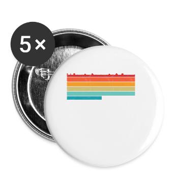 Forêt de Thuringe - Lot de 5 petits badges (25 mm) - blanc - Devant