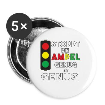Stop the traffic lights - enough is enough - Buttons small 1''/25 mm (5-pack) - white - Front