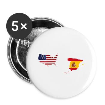 Distanz bedeutet so wenig, wenn jemand viel bedeutet - Buttons klein 25 mm (5er Pack) - Weiß - Vorne
