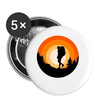 Wanderbekleidung Outdoor Backpacking Camping - Buttons klein 25 mm (5er Pack) - Weiß - Vorne