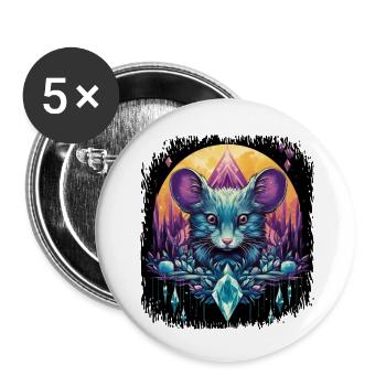 all joke happy canvasbackpack rat - Buttons klein 25 mm (5er Pack) - Weiß - Vorne