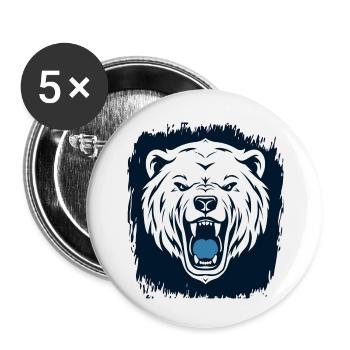 bookish aunt black matters christmas happy comics - Buttons klein 25 mm (5er Pack) - Weiß - Vorne