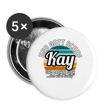 Kay - Buttons klein 25 mm (5er Pack) - Weiß - Vorne