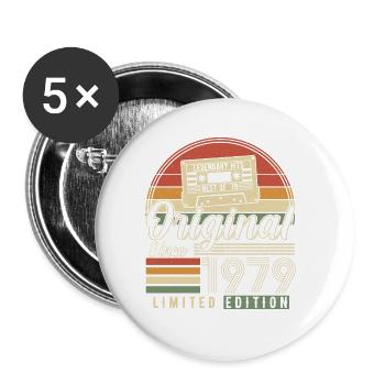 Legenden von 1979 - Buttons klein 25 mm (5er Pack) - Weiß - Vorne