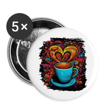 peace gift counterculture funky jokes funny quote - Buttons klein 25 mm (5er Pack) - Weiß - Vorne