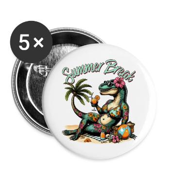 Summer Break 5 - Buttons klein 25 mm (5er Pack) - Weiß - Vorne