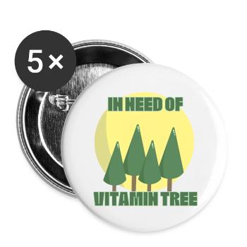 Vitamin Tree - Buttons small 1''/25 mm (5-pack) - white - Front