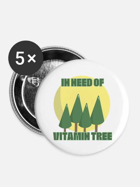Vitamin Tree - Buttons klein 25 mm (5er Pack) - Weiß