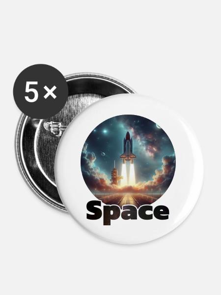 My Design - Buttons klein 25 mm (5er Pack) - Weiß