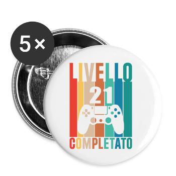 Unlocked Level 21 - Buttons small 1''/25 mm (5-pack) - white - Front