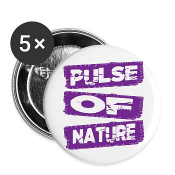 nature sauvage robuste plein air idée cadeau arrière-pays - Lot de 5 petits badges (25 mm) - blanc - Devant