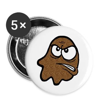 Knurri à motif léopard - Lot de 5 petits badges (25 mm) - blanc - Devant