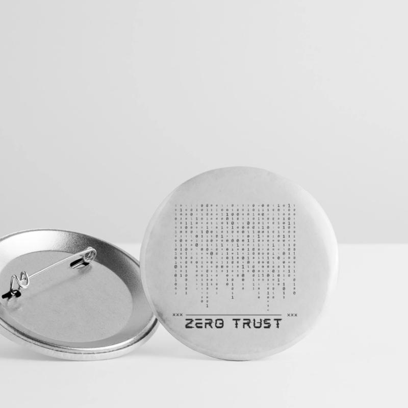 Zero Trust Binary Code Buttons small 1''/25 mm (5-pack)