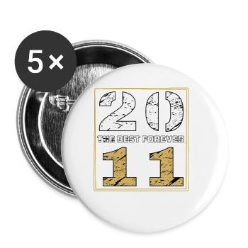 THE BEST FOREVER 2011 - Buttons klein 25 mm (5er Pack) - Weiß - Vorne
