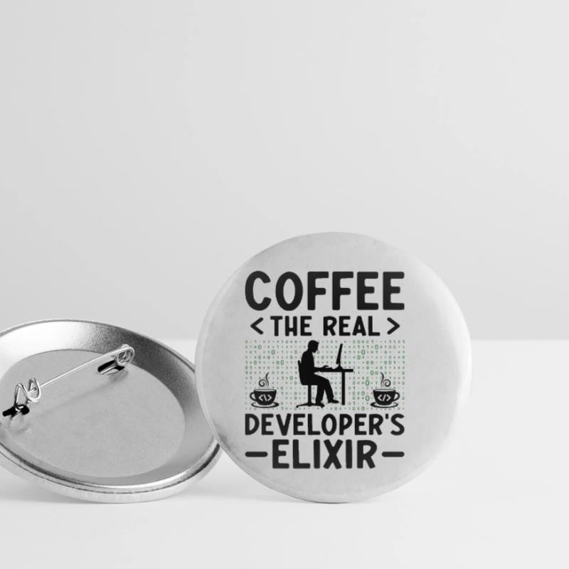 Café Codage Programmeur Codeur Développeur Nerd Coff Lot de 5 petits badges (25 mm)