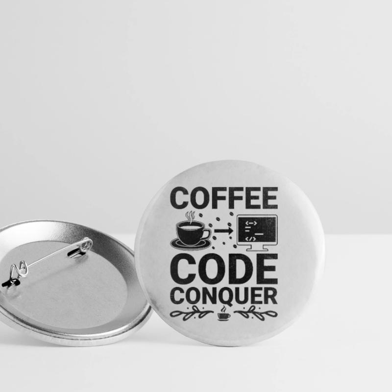 Café Codage Programmeur Codeur Développeur Nerd Coff Lot de 5 petits badges (25 mm)