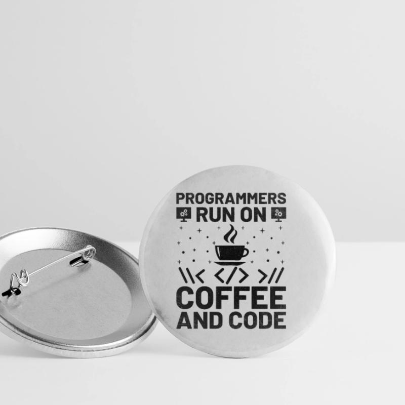 Coffee Coding Programmer Coder Developer Nerd Coff Buttons small 1''/25 mm (5-pack)