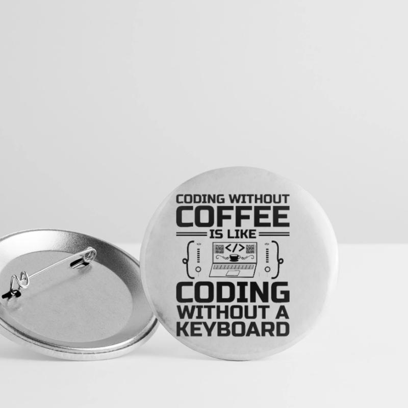 Coffee Coding Programmer Coder Developer Nerd Coff Buttons small 1''/25 mm (5-pack)
