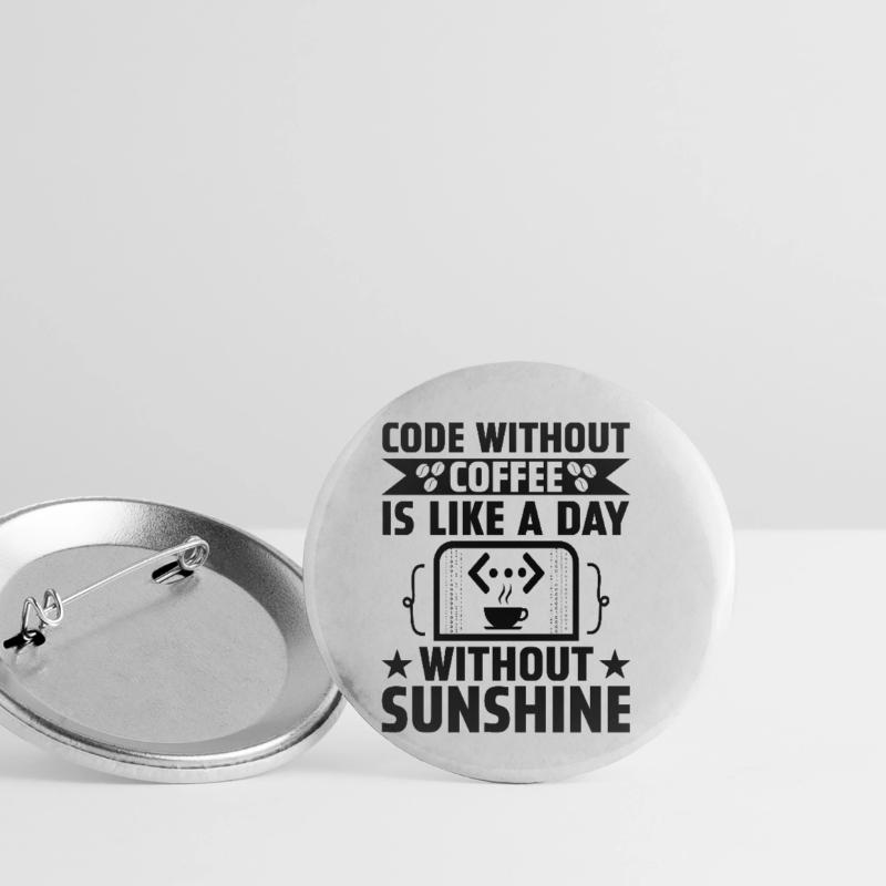Kaffee-Codierung Programmierer Programmierer Entwickler Nerd Coff Buttons klein 25 mm (5er Pack)