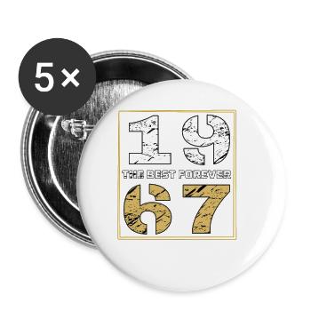 THE BEST FOREVER 1967 - Buttons small 1''/25 mm (5-pack) - white - Front