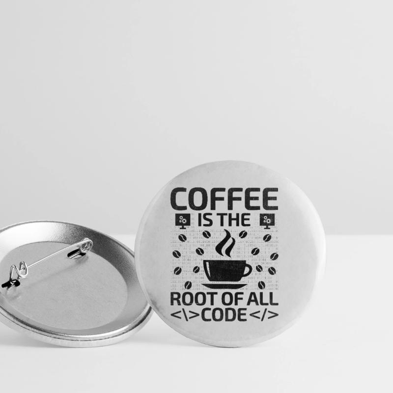 Kaffee-Codierung Programmierer Programmierer Entwickler Nerd Coff Buttons klein 25 mm (5er Pack)