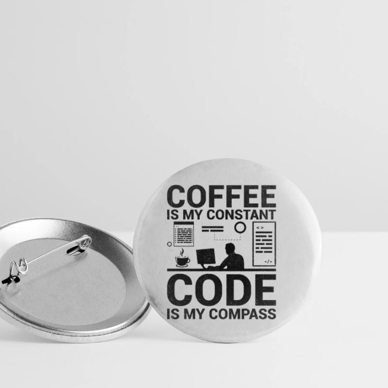 Coffee Coding Programmer Coder Developer Nerd Coff Buttons small 1''/25 mm (5-pack)