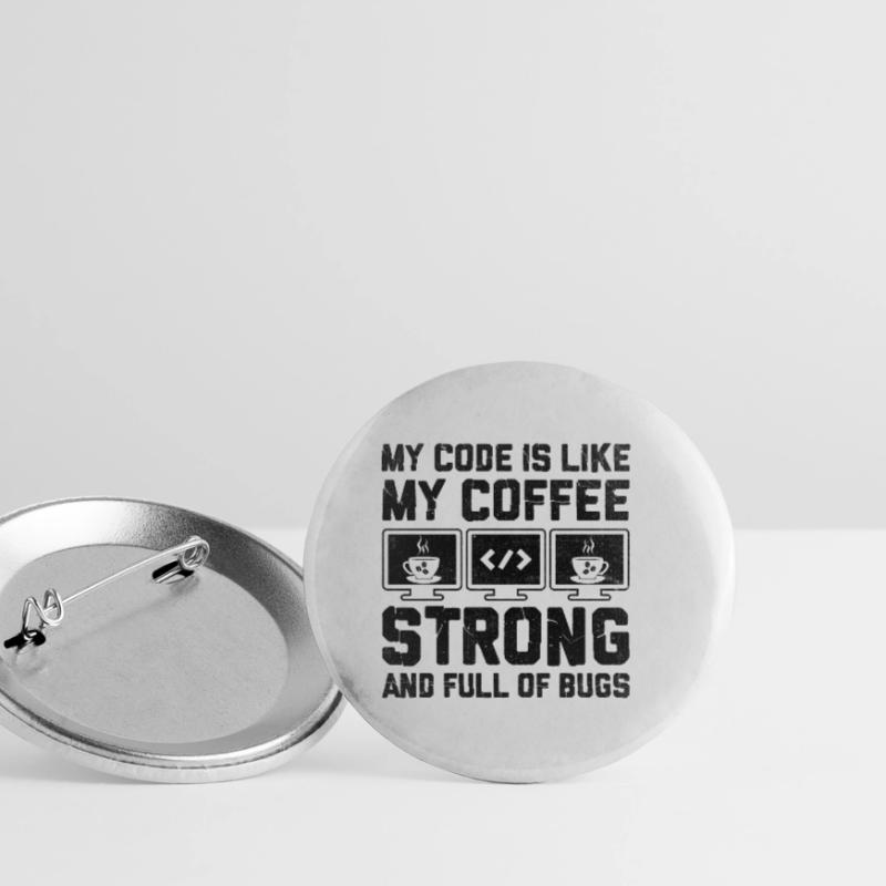 Café Codage Programmeur Codeur Développeur Nerd Coff Lot de 5 petits badges (25 mm)