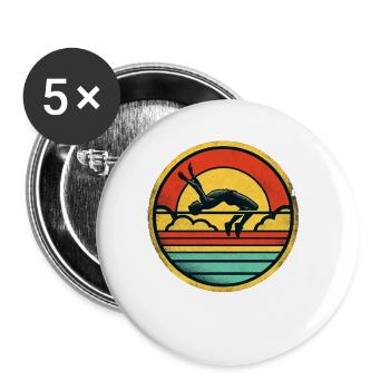 High Jump 2 - Buttons klein 25 mm (5er Pack) - Weiß - Vorne
