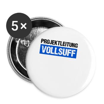 Bier Saufen Shirt Damen Herren Feiern Partnerlook - Buttons klein 25 mm (5er Pack) - Weiß - Vorne