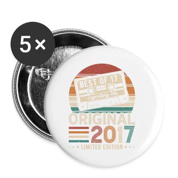 Legendary vintage 2017 - Buttons small 1''/25 mm (5-pack) - white - Front