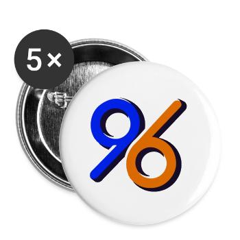 NUMBER - Buttons small 1''/25 mm (5-pack) - white - Front