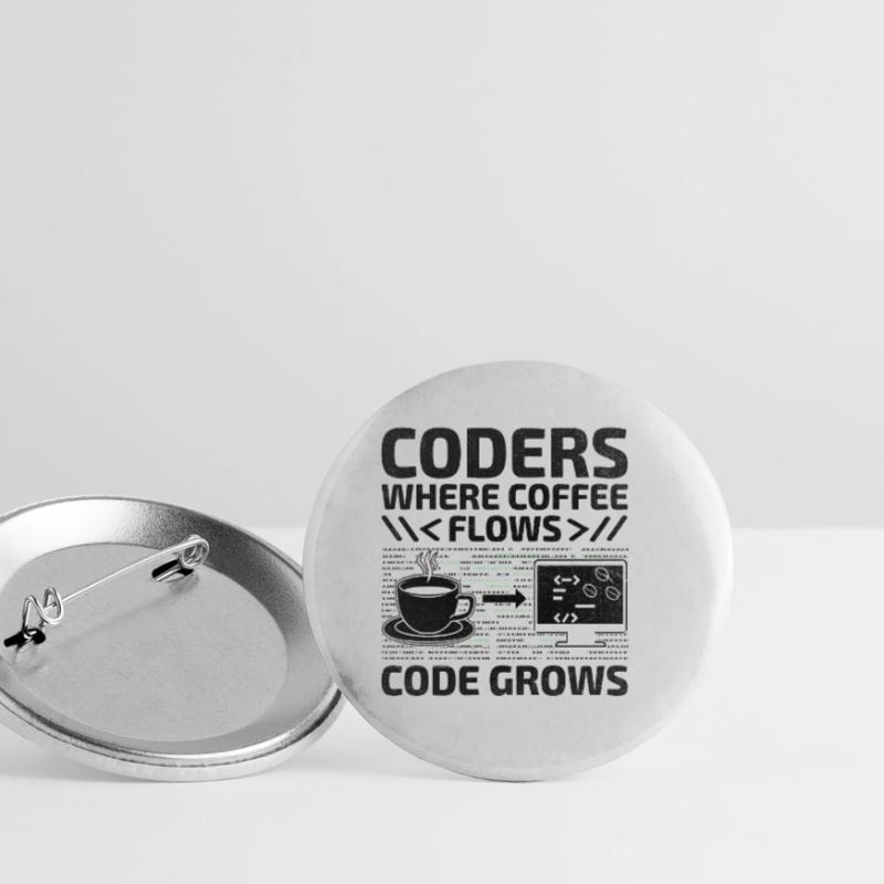 Café Codage Programmeur Codeur Développeur Nerd Coff Lot de 5 petits badges (25 mm)
