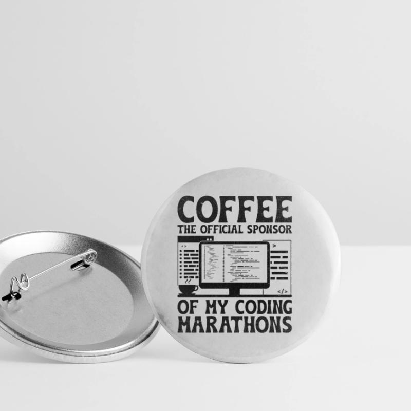 Café Codage Programmeur Codeur Développeur Nerd Coff Lot de 5 petits badges (25 mm)