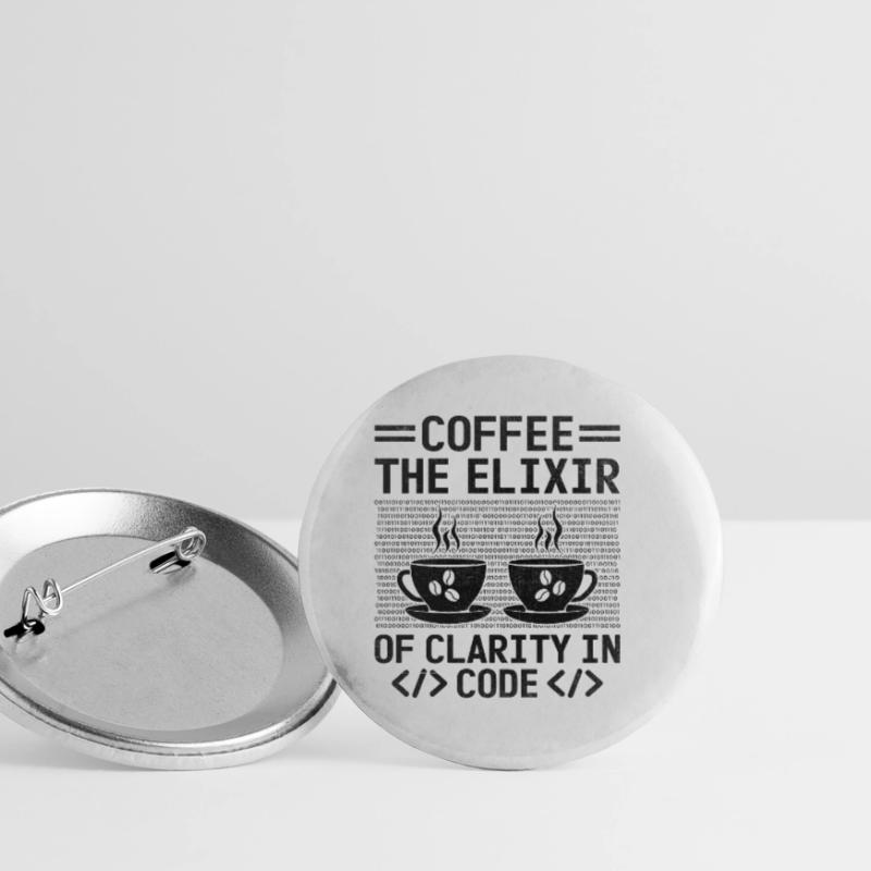 Café Codage Programmeur Codeur Développeur Nerd Coff Lot de 5 petits badges (25 mm)