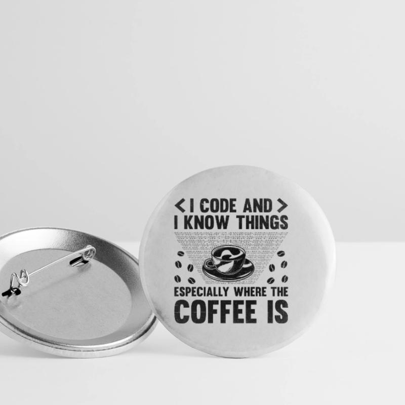 Coffee Coding Programmer Coder Developer Nerd Coff Buttons small 1''/25 mm (5-pack)