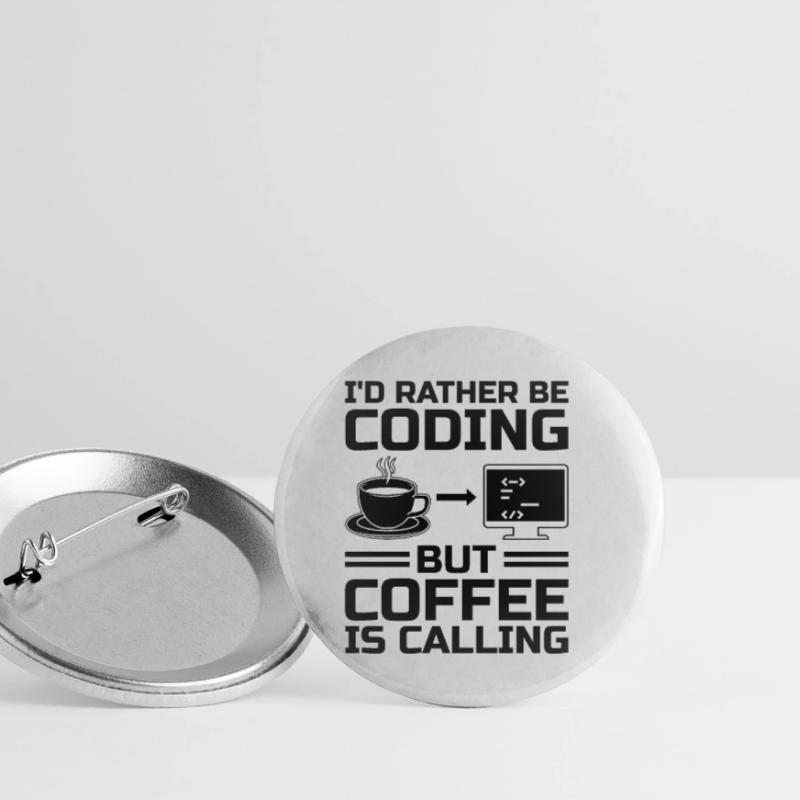 Coffee Coding Programmer Coder Developer Nerd Coff Buttons small 1''/25 mm (5-pack)