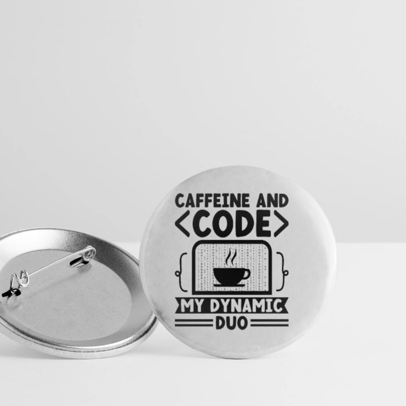 Café Codage Programmeur Codeur Développeur Nerd Coff Lot de 5 petits badges (25 mm)