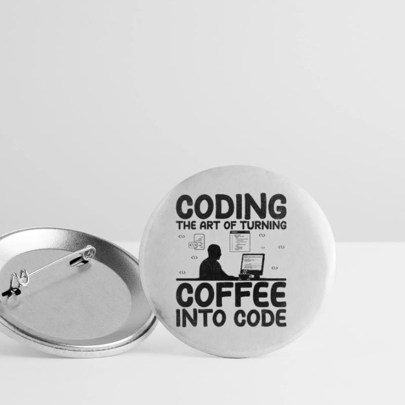 Coffee Coding Programmer Coder Developer Nerd Coff Buttons small 1''/25 mm (5-pack)