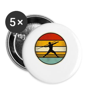 Javelin Throw 5 - Buttons klein 25 mm (5er Pack) - Weiß - Vorne