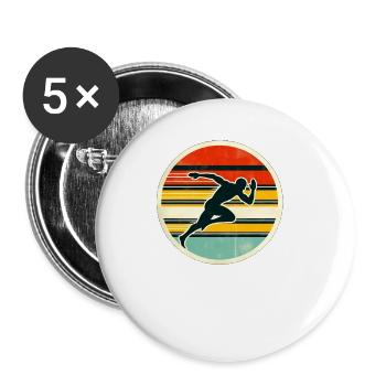 Sprinter - Track And Field 4 - Buttons small 1''/25 mm (5-pack) - white - Front