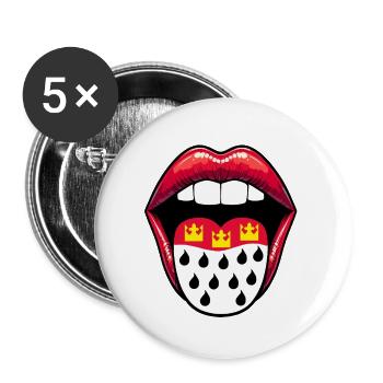 Köln Karneval Kölner Wappen Kölner Veedel Kölle - Buttons klein 25 mm (5er Pack) - Weiß - Vorne