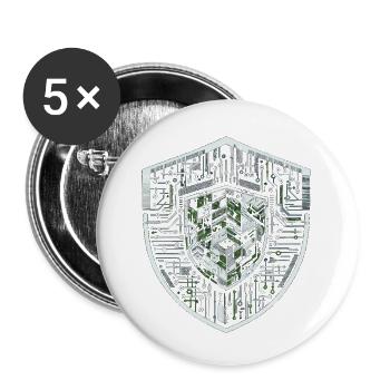Digital Shield Protocol - Buttons small 1''/25 mm (5-pack) - white - Front
