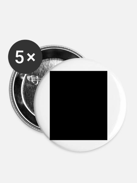 BLACK Balken Schwarz Censored - Buttons klein 25 mm (5er Pack) - Weiß