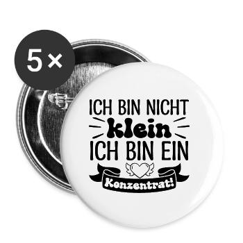 I'm not small, I'm a concentrate! - Buttons small 1''/25 mm (5-pack) - white - Front