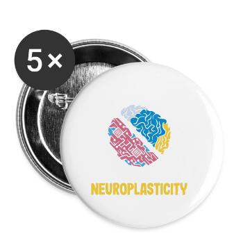 Unlock Your Brain's Potential Neuroplasticity - Buttons klein 25 mm (5er Pack) - Weiß - Vorne