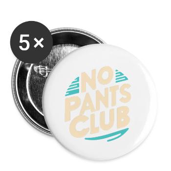 No Pants Club 7 - Buttons small 1''/25 mm (5-pack) - white - Front