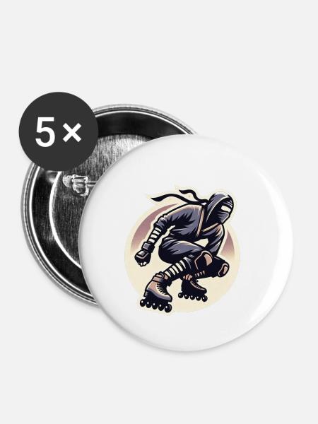 Rollerblade Ninja 9 - Buttons klein 25 mm (5er Pack) - Weiß