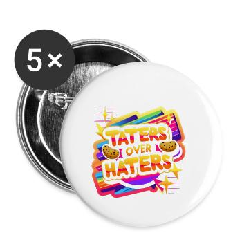 taters over haters 14 - Buttons small 1''/25 mm (5-pack) - white - Front